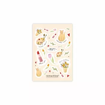 Стикер "Март" А6