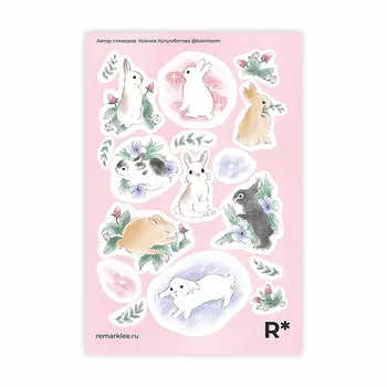 Стикер "Милые кролики"