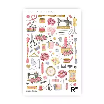 Стикер "Нитки да иголки"