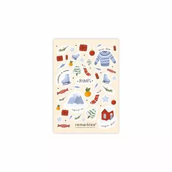 Стикер "Январь" А6