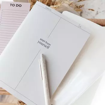 Тетрадь в точку Светло-серая Aesthetic А5