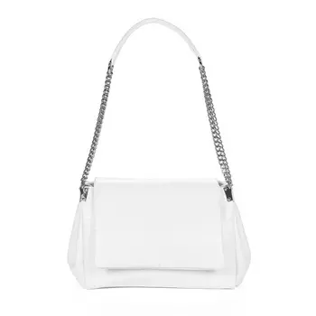 Белая сумка мессенджер из экокожи