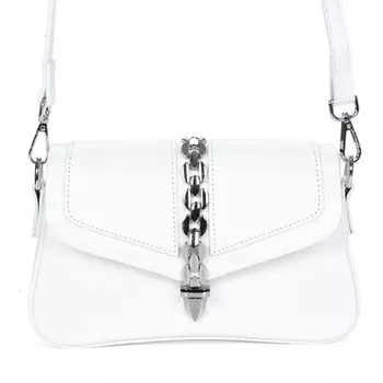 Белая сумка мессенджер из экокожи