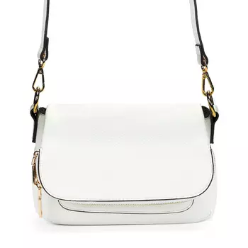 Белая сумка мессенджер из экокожи