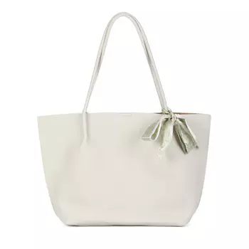 Белая сумка шоппер из экокожи