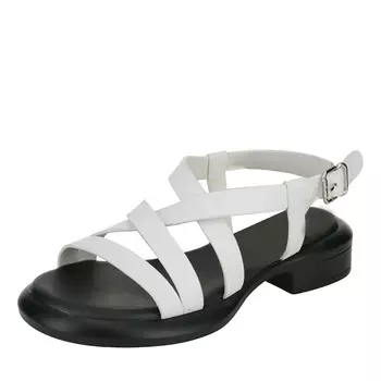 Белые босоножки из гладкой кожи