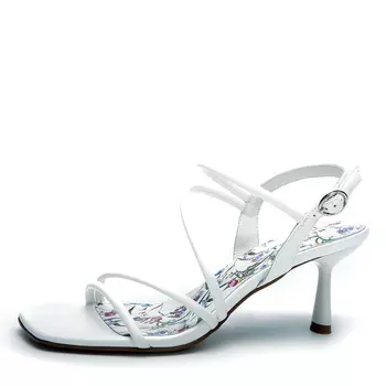 Белые босоножки из кожи