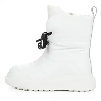 Белые дутики из текстиля