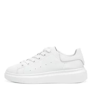 Белые кеды из гладкой кожи