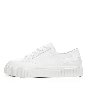 Белые кеды из гладкой кожи