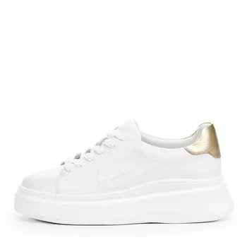 Белые кеды из гладкой кожи