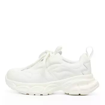 Белые кроссовки из гладкой кожи