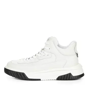 Белые кроссовки из гладкой кожи