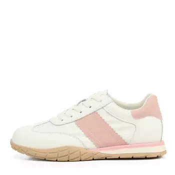 Белые кроссовки из гладкой кожи