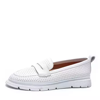 Белые лоферы из гладкой кожи