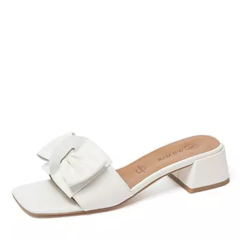 Белые мюли из гладкой кожи