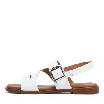Белые сандалии из гладкой кожи
