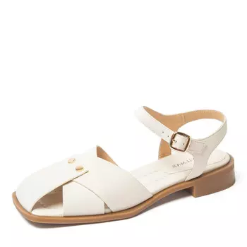 Белые сандалии из гладкой кожи