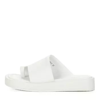 Белые шлепанцы из кожи