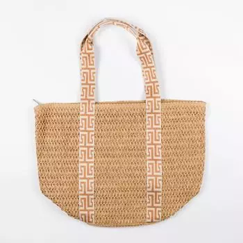 Бежевая пляжная сумка из целлюлозы