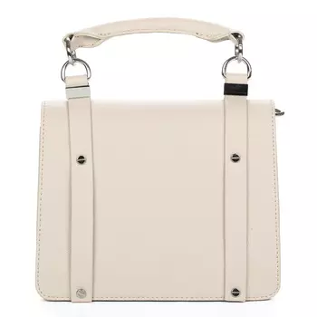 Бежевая сумка мессенджер из экокожи