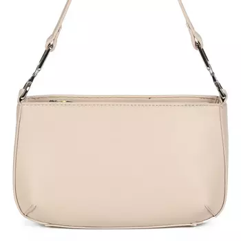 Бежевая сумка мессенджер из экокожи