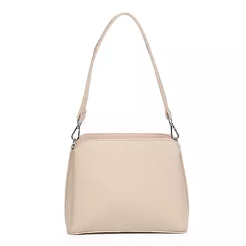 Бежевая сумка мессенджер из экокожи