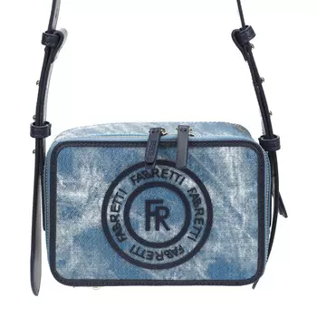 Бежевая сумка мессенджер из текстиля