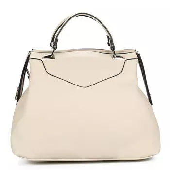 Бежевая сумка сэтчел из экокожи