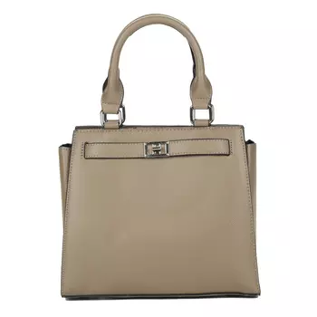 Бежевая сумка сэтчел из экокожи