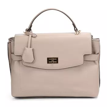 Бежевая сумка сэтчел из экокожи