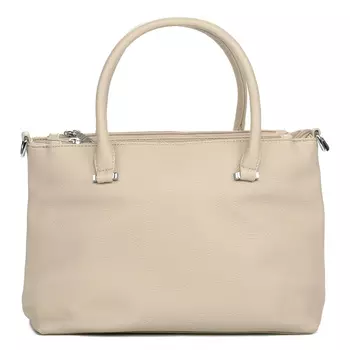 Бежевая сумка тоут из экокожи