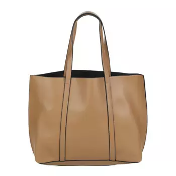 Бежевая сумка тоут из экокожи