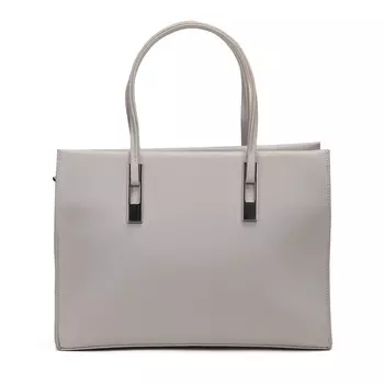 Бежевая сумка тоут из экокожи