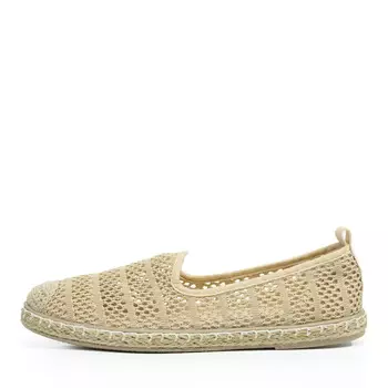 Бежевые эспадрильи из текстиля