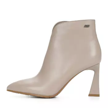 Бежевые ботильоны из гладкой кожи