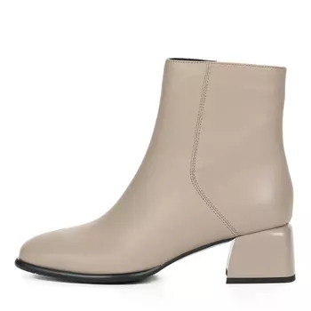 Бежевые ботильоны из гладкой кожи