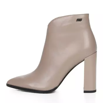 Бежевые ботильоны из гладкой кожи