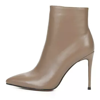 Бежевые ботильоны из гладкой кожи