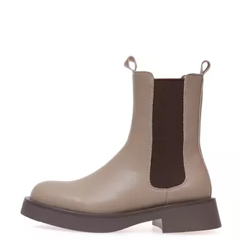 Бежевые ботинки челси из гладкой кожи