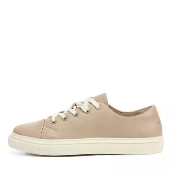 Бежевые кеды из кожи