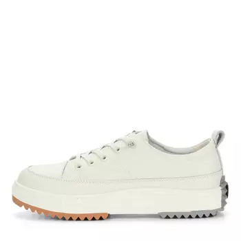 Бежевые кеды из кожи