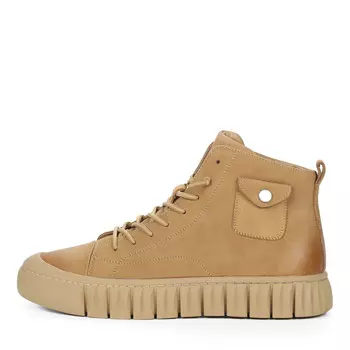 Бежевые кеды из нубука