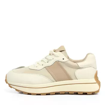 Бежевые кроссовки из гладкой кожи