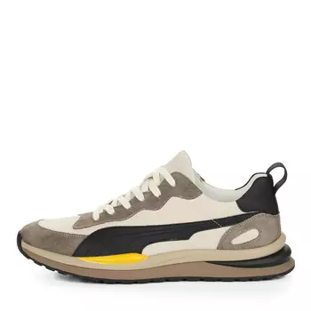 Бежевые кроссовки из кожи