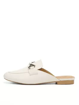 Бежевые мюли из гладкой кожи