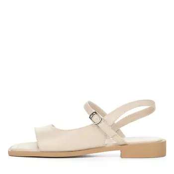 Бежевые сандалии из экокожи