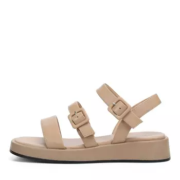 Бежевые сандалии из гладкой кожи