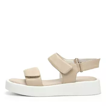 Бежевые сандалии из гладкой кожи