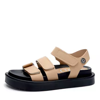 Бежевые сандалии из гладкой кожи